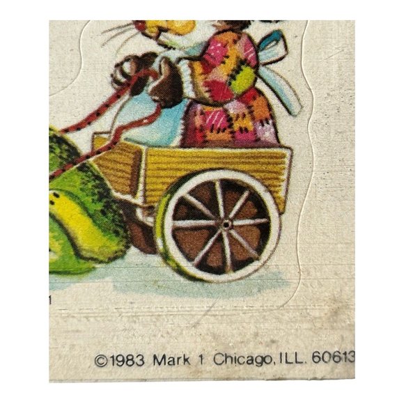 VTG Mark 1 Celebrity Stickers 1983 Animals Mice Frog Mushrooms Flowers H… - Picture 5 of 5